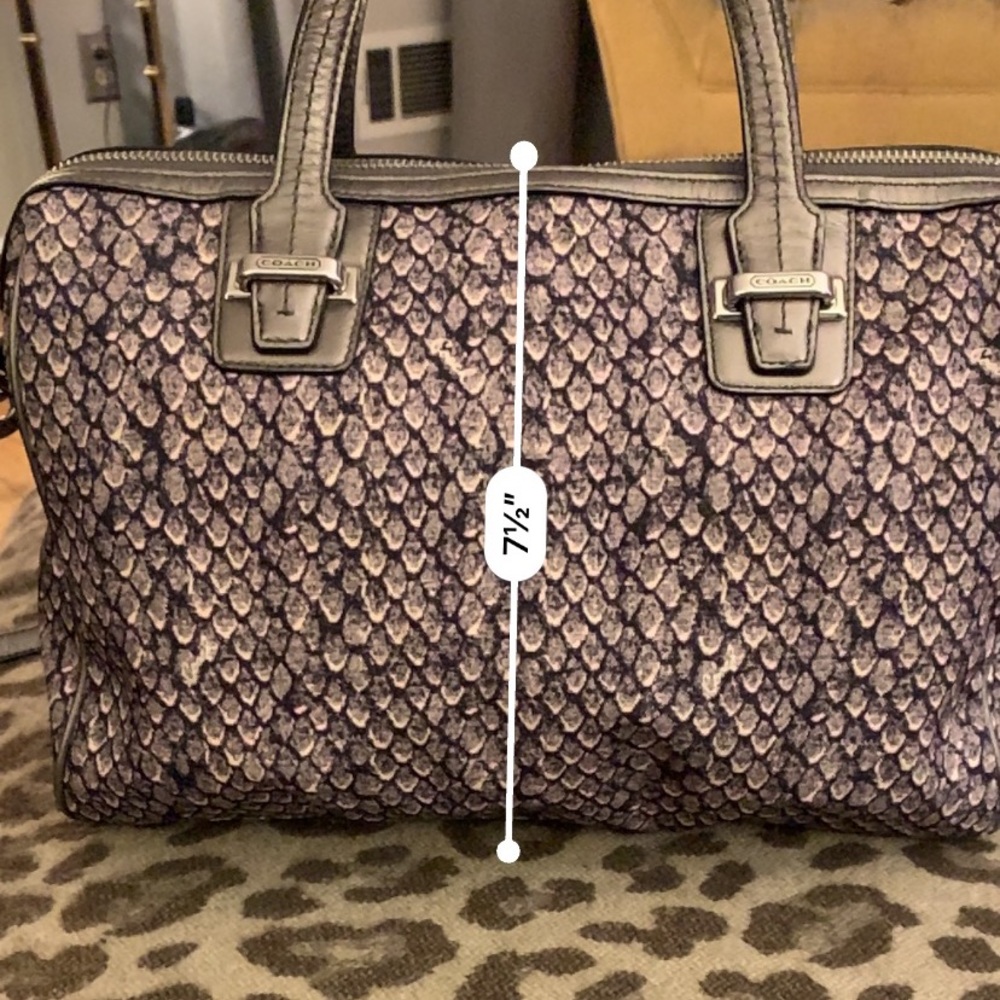 Coach Pewter Python Canvas Crossbody - Picture 15 of 15